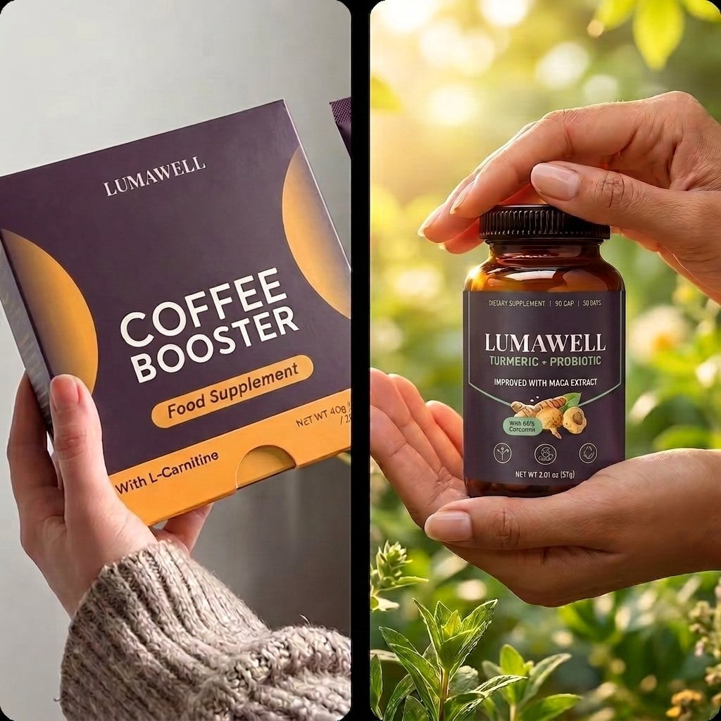 Lumawell Coffee Booster and Turmeric + Probiotic